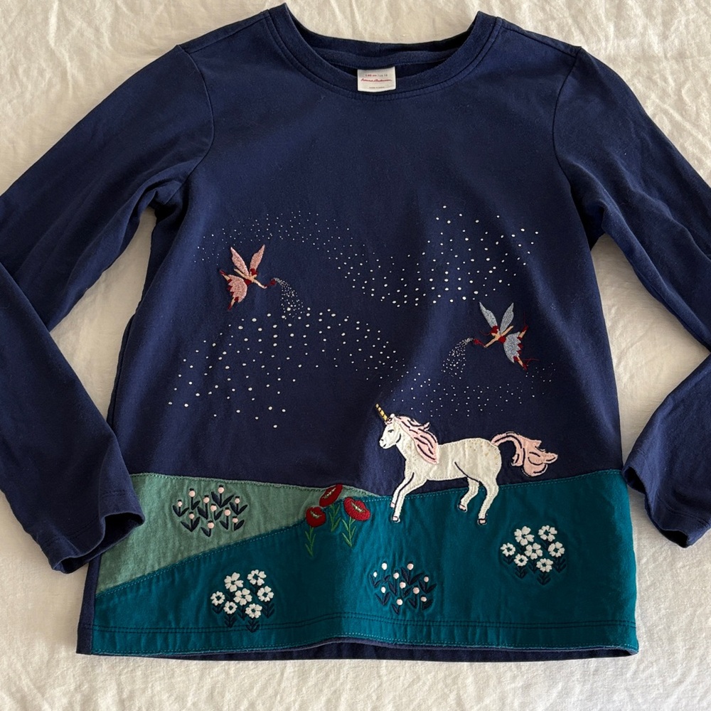 Hanna Anderson kids Unicorn tunic shirt
